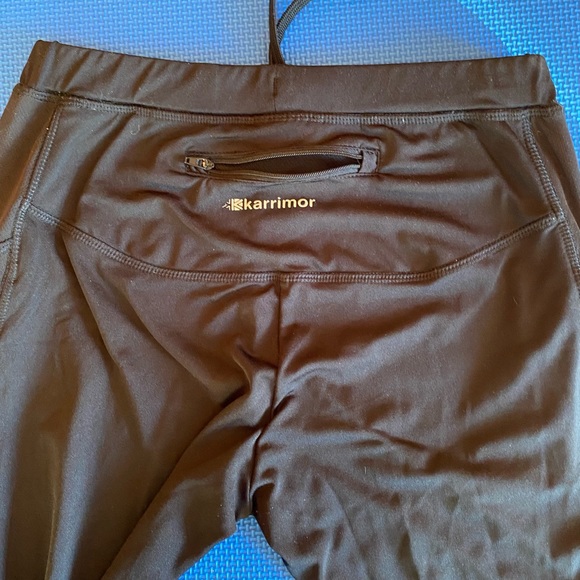 Karrimor Run Leggings Black Reflective Ankle Zipper Hot Weather Anti Chafe - Picture 3 of 5